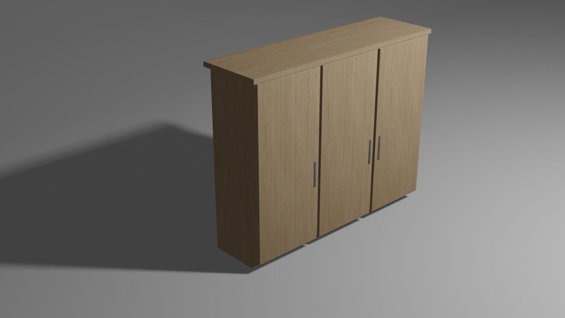 Cabinet wooden wardrobe 3D model_1