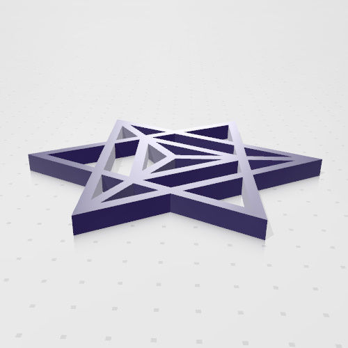 GEOMETRIA SAGRADA - ESTRELLA TETRAEDRICA MERKABA 3D print model_11