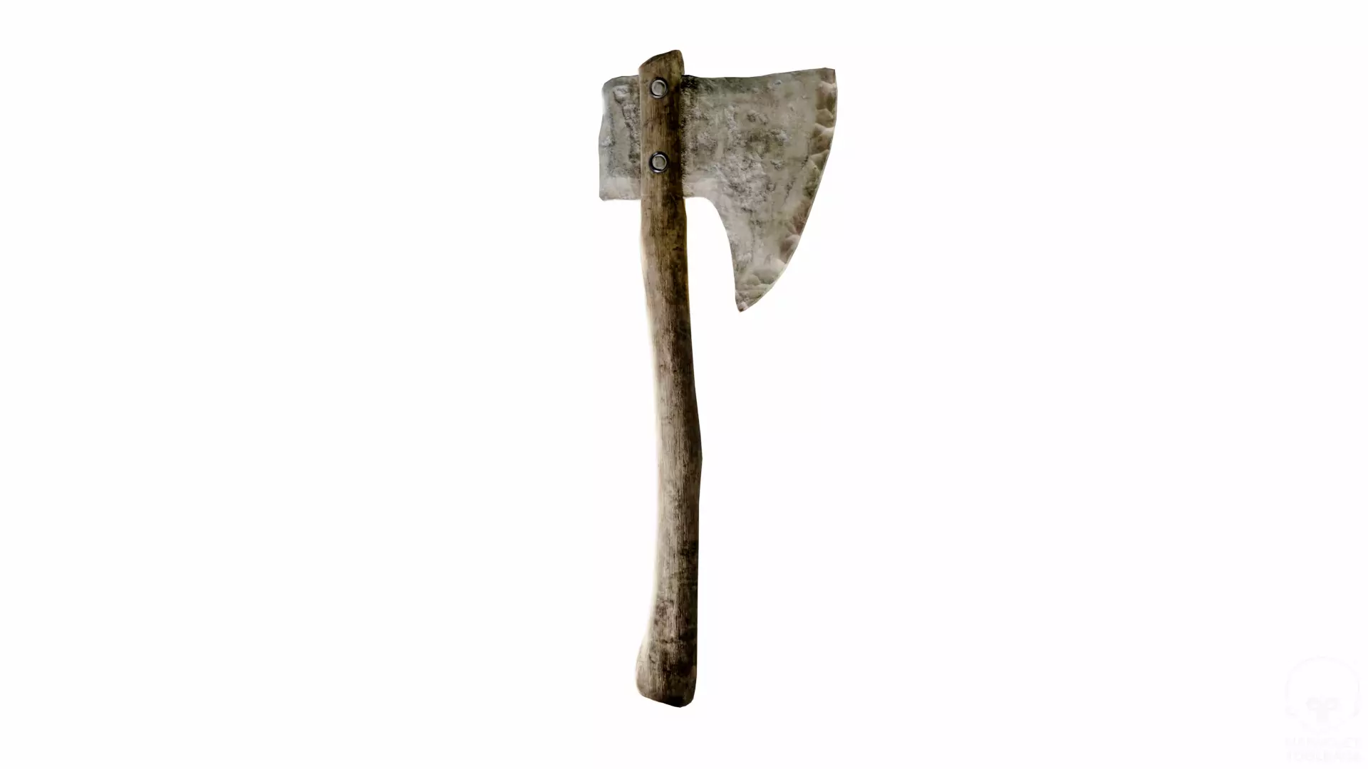 Bone Axe Low-poly 3D model_3