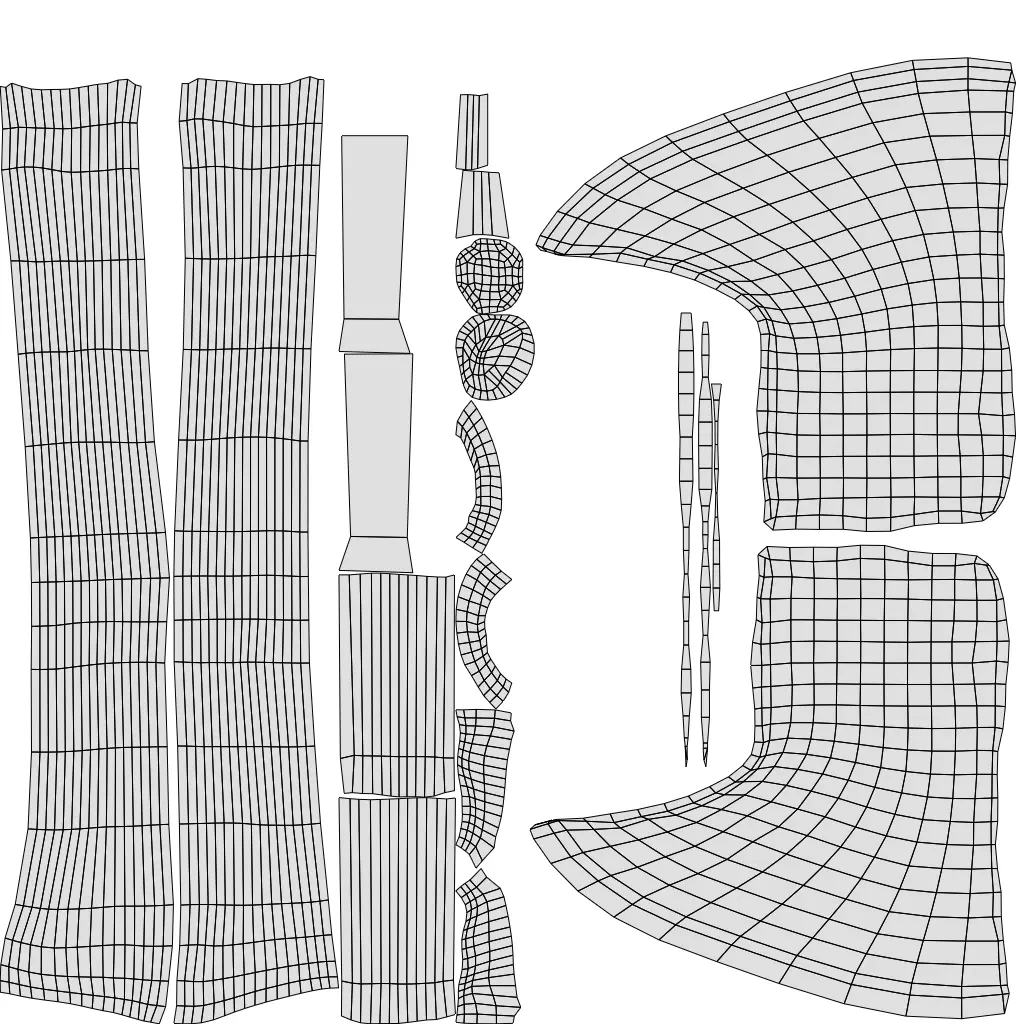 Bone Axe Low-poly 3D model_1