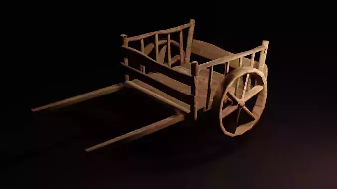 3D Carriage wooden cart