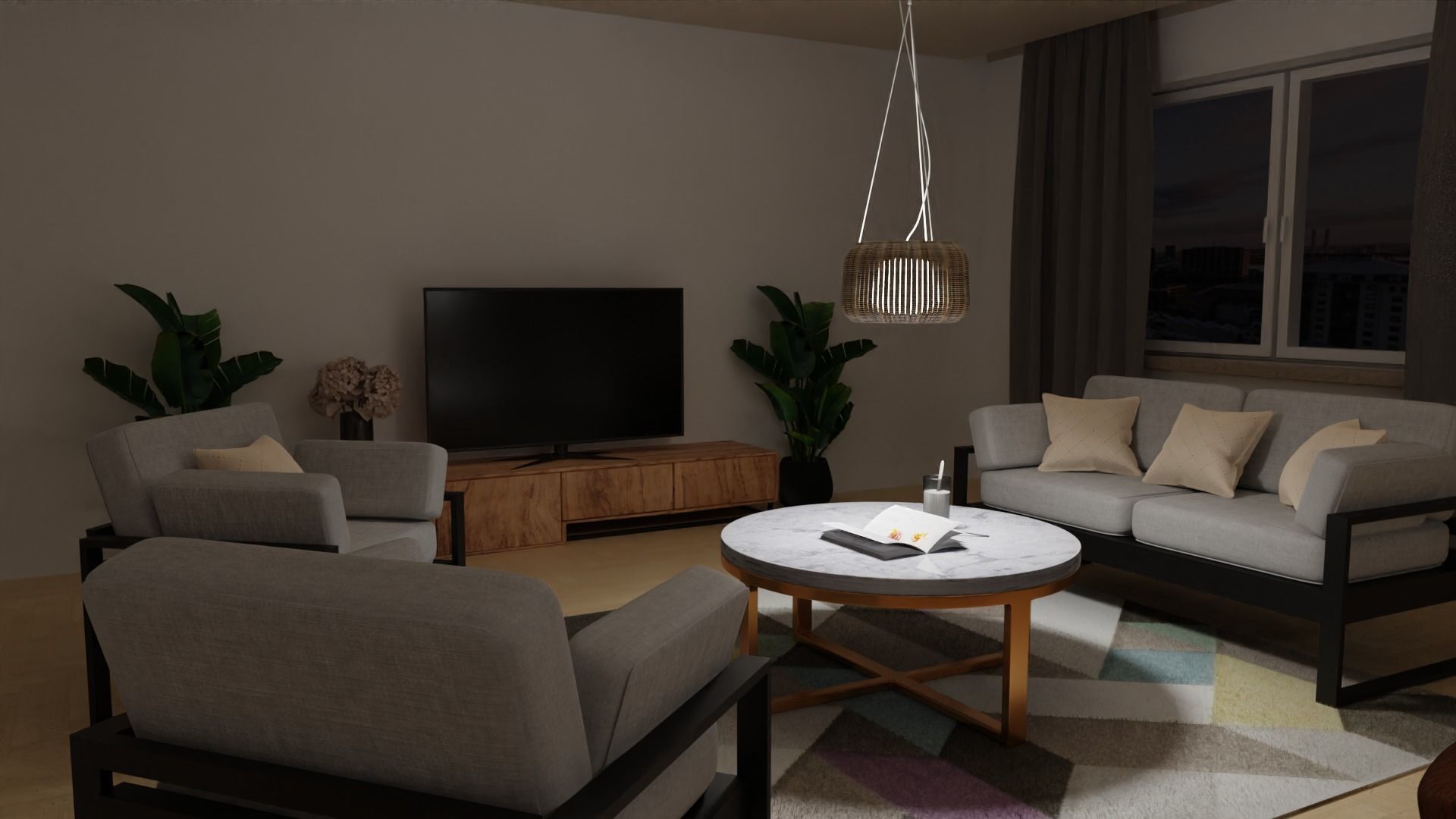 Modern kitchen 3D model_8