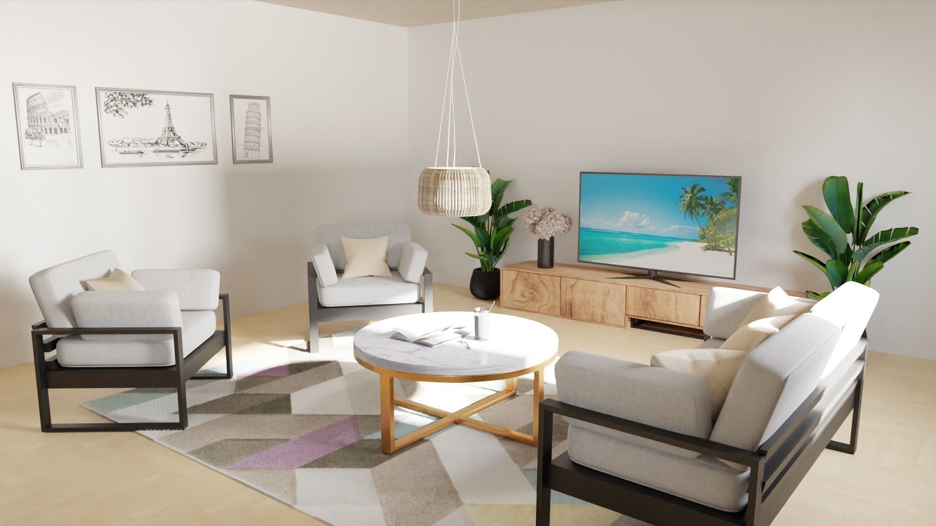 Modern kitchen 3D model_5