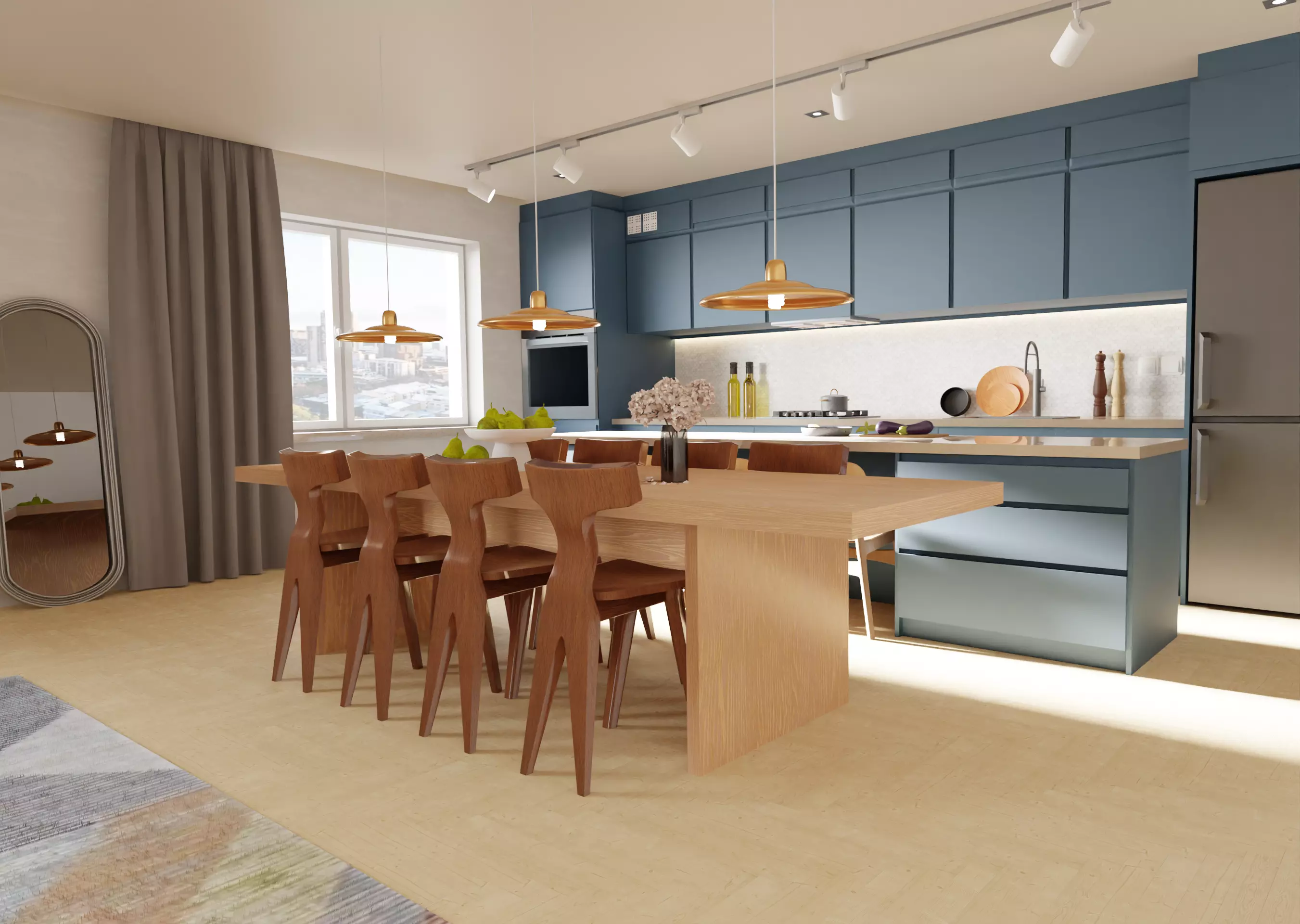 Modern kitchen 3D model_0