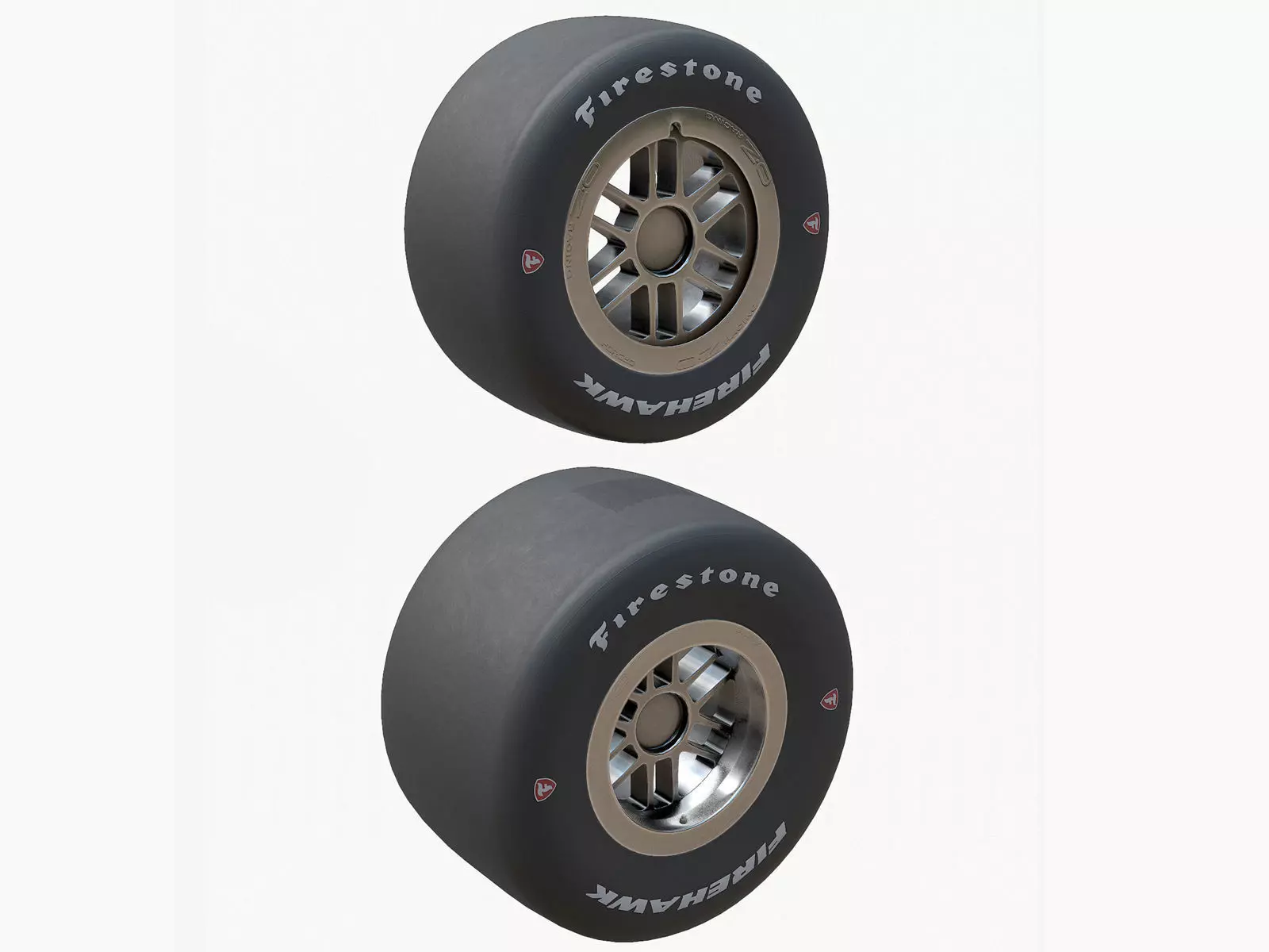 Indy Car Tire Rim Firestone PBR Low-poly 3D model_0