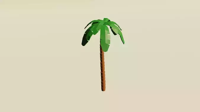 Palm tree low poly 