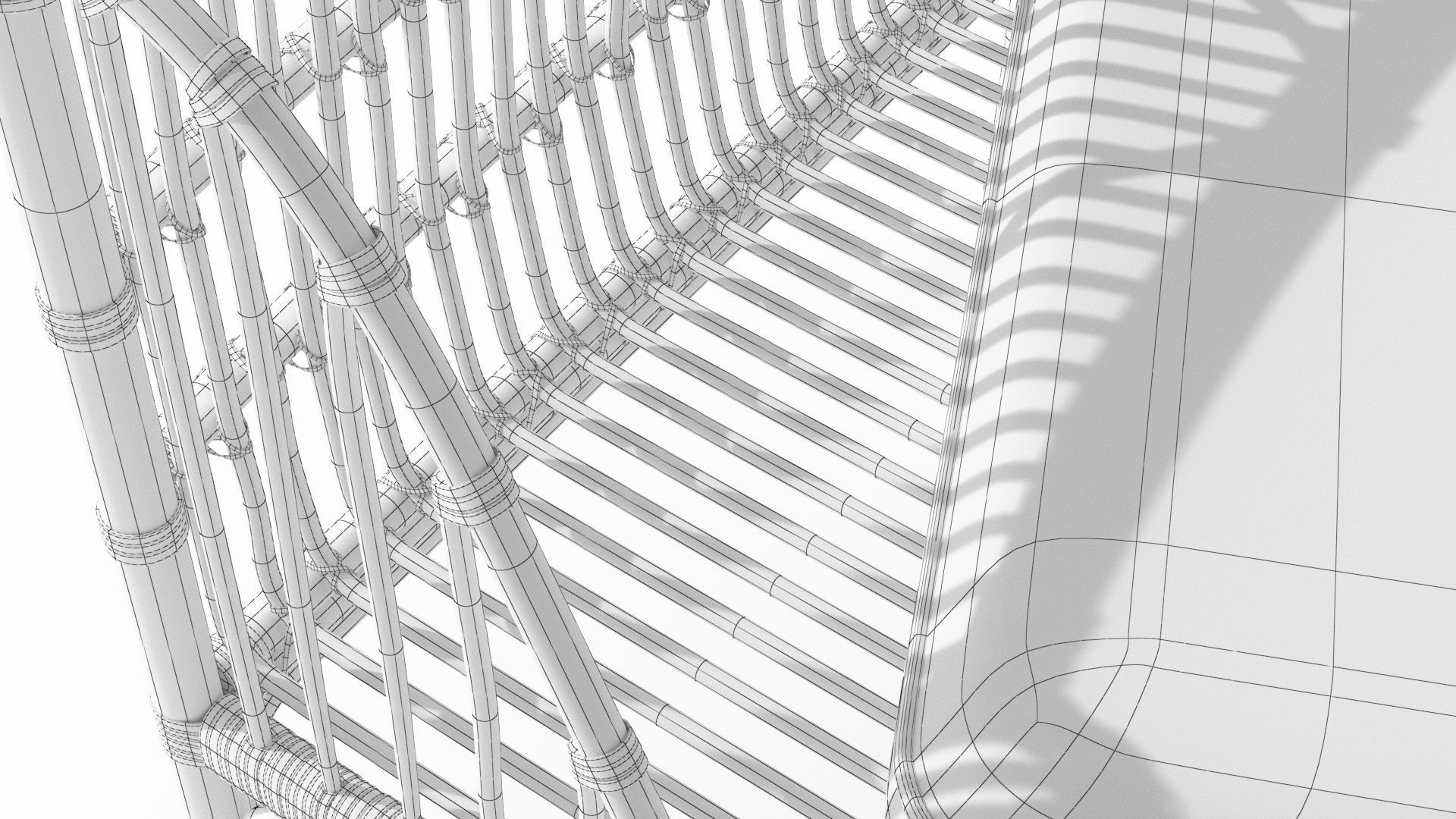 Sol Dolphin Gray Daybed Low-poly 3D model_13