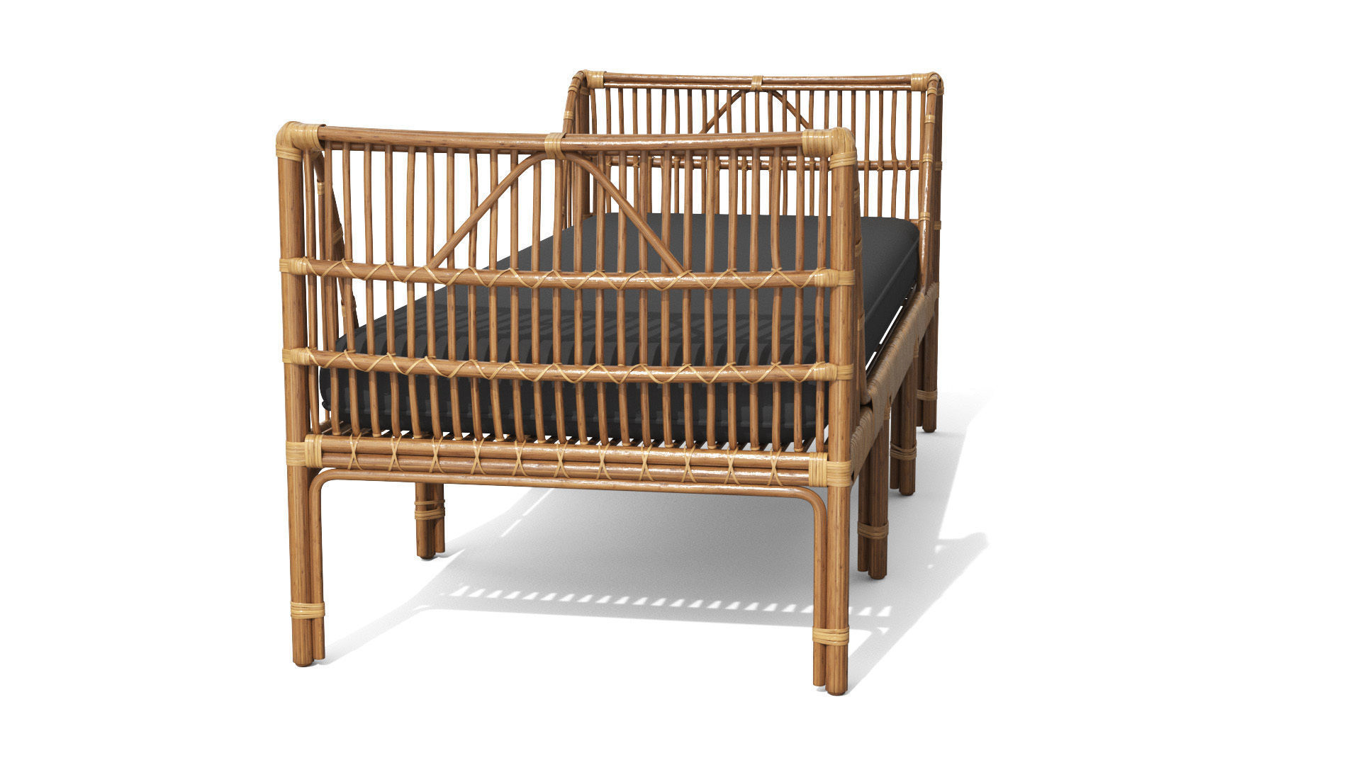 Sol Dolphin Gray Daybed Low-poly 3D model_22