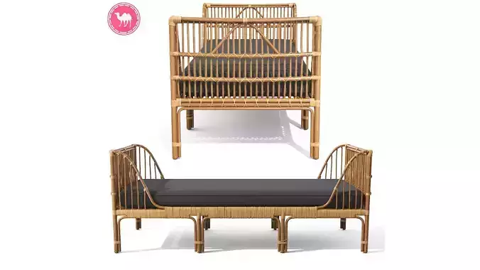 Sol Dolphin Gray Daybed Low-poly 3D model
