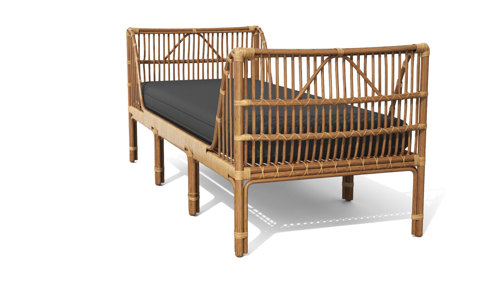 Sol Dolphin Gray Daybed Low-poly 3D model_29