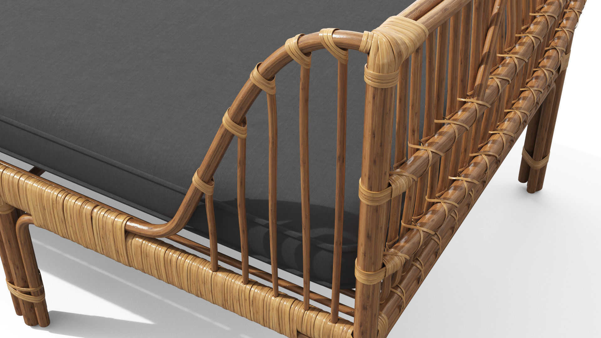 Sol Dolphin Gray Daybed Low-poly 3D model_4