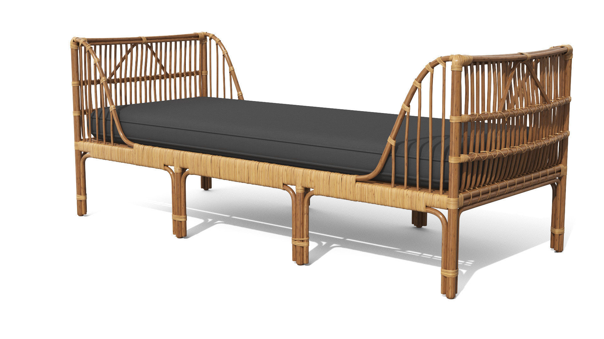 Sol Dolphin Gray Daybed Low-poly 3D model_24