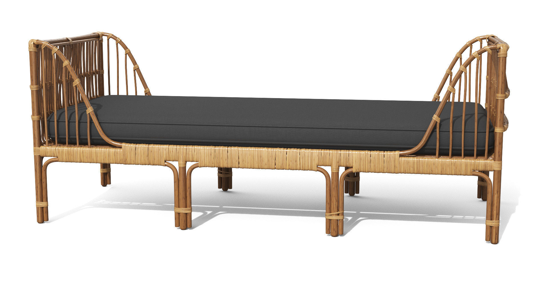 Sol Dolphin Gray Daybed Low-poly 3D model_31