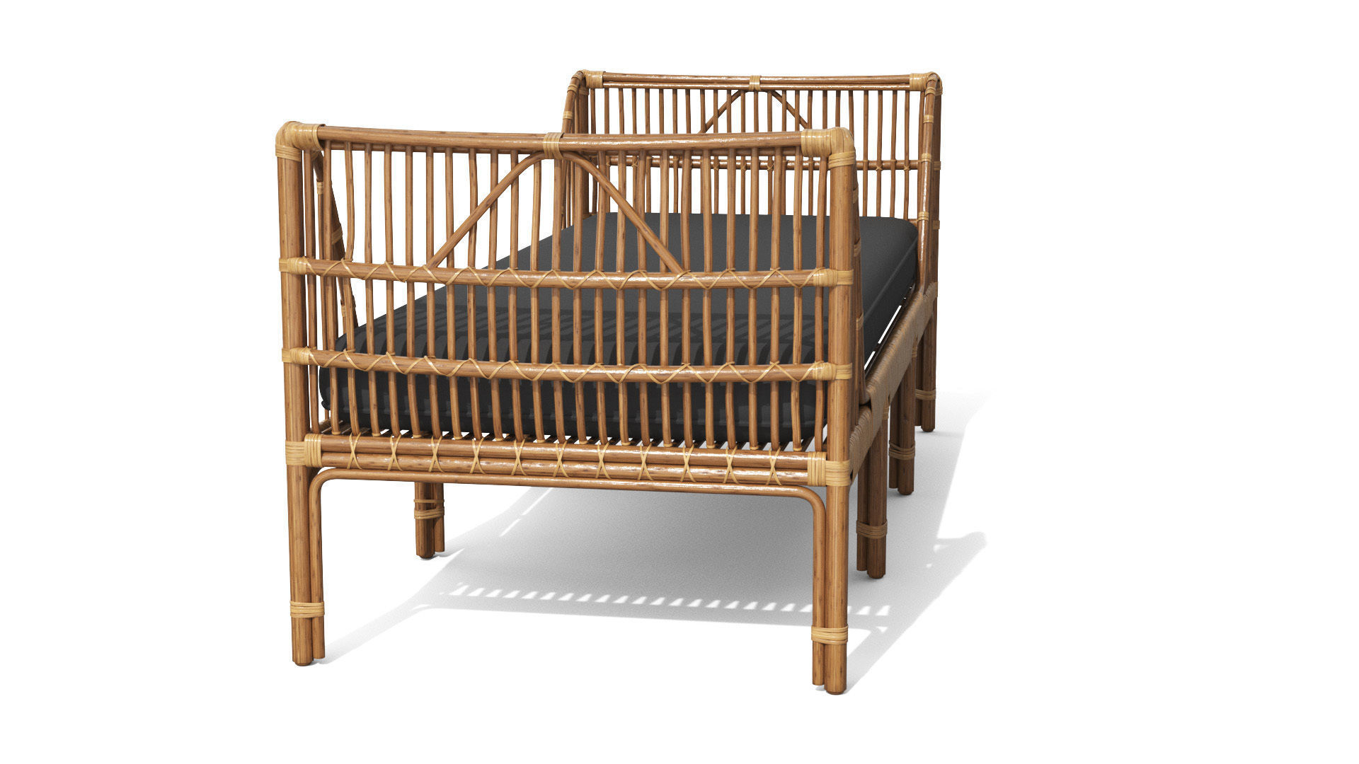 Sol Dolphin Gray Daybed Low-poly 3D model_28