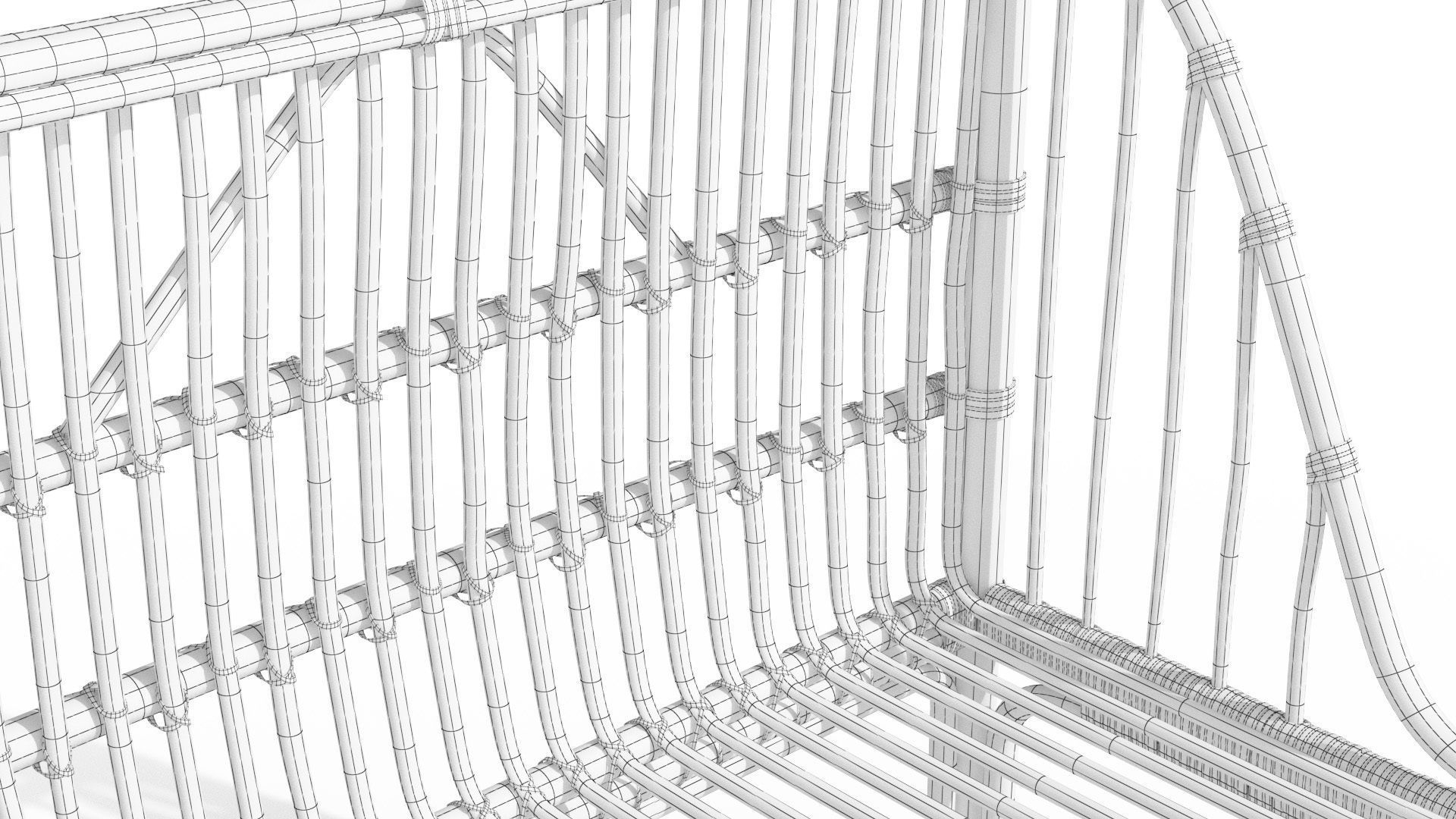 Sol Dolphin Gray Daybed Low-poly 3D model_12