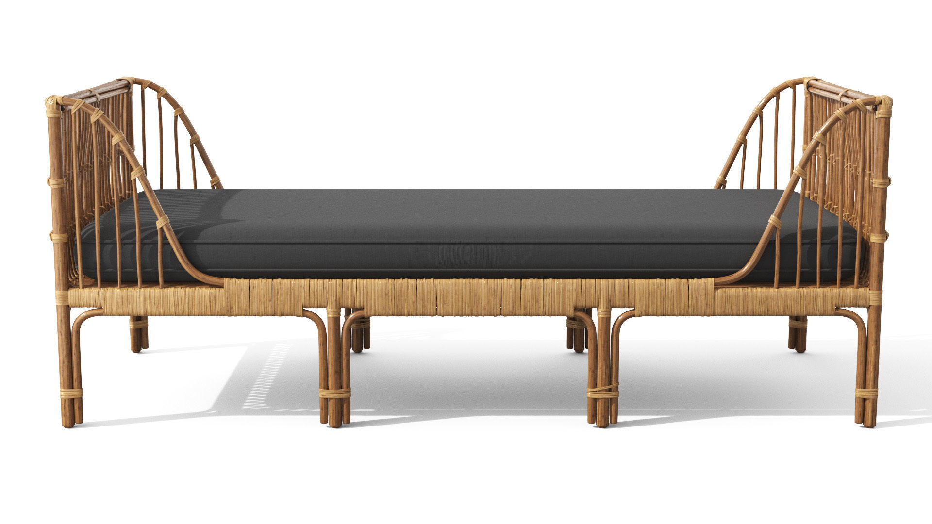 Sol Dolphin Gray Daybed Low-poly 3D model_2