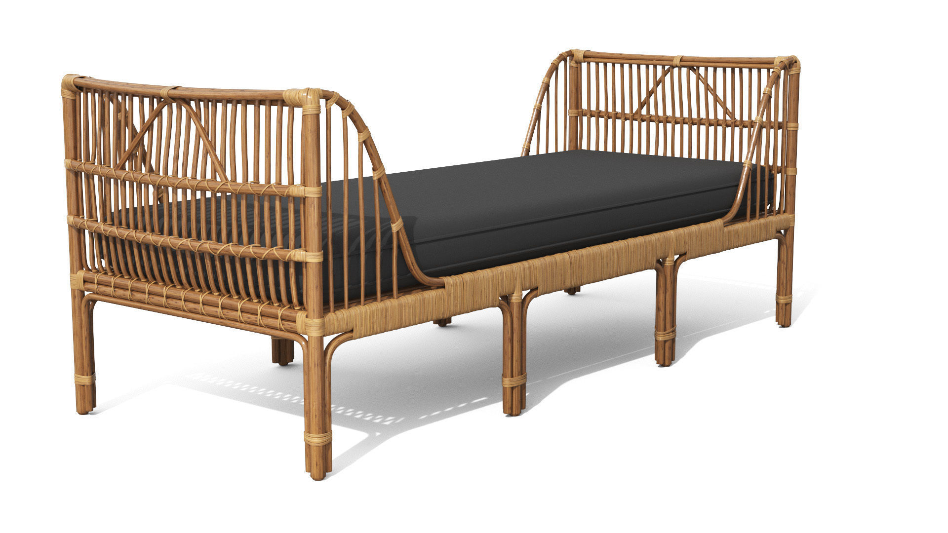 Sol Dolphin Gray Daybed Low-poly 3D model_27