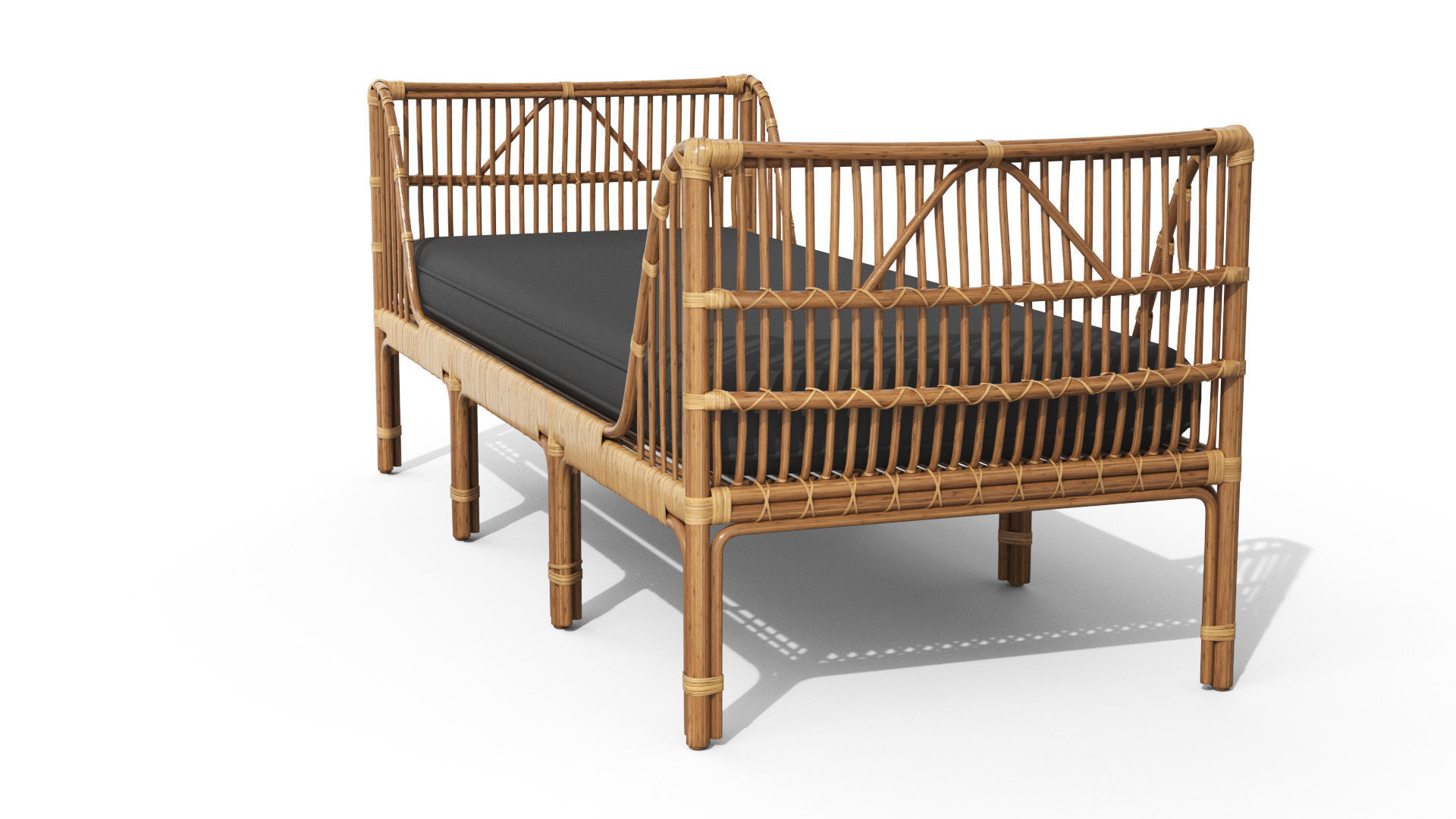 Sol Dolphin Gray Daybed Low-poly 3D model_23