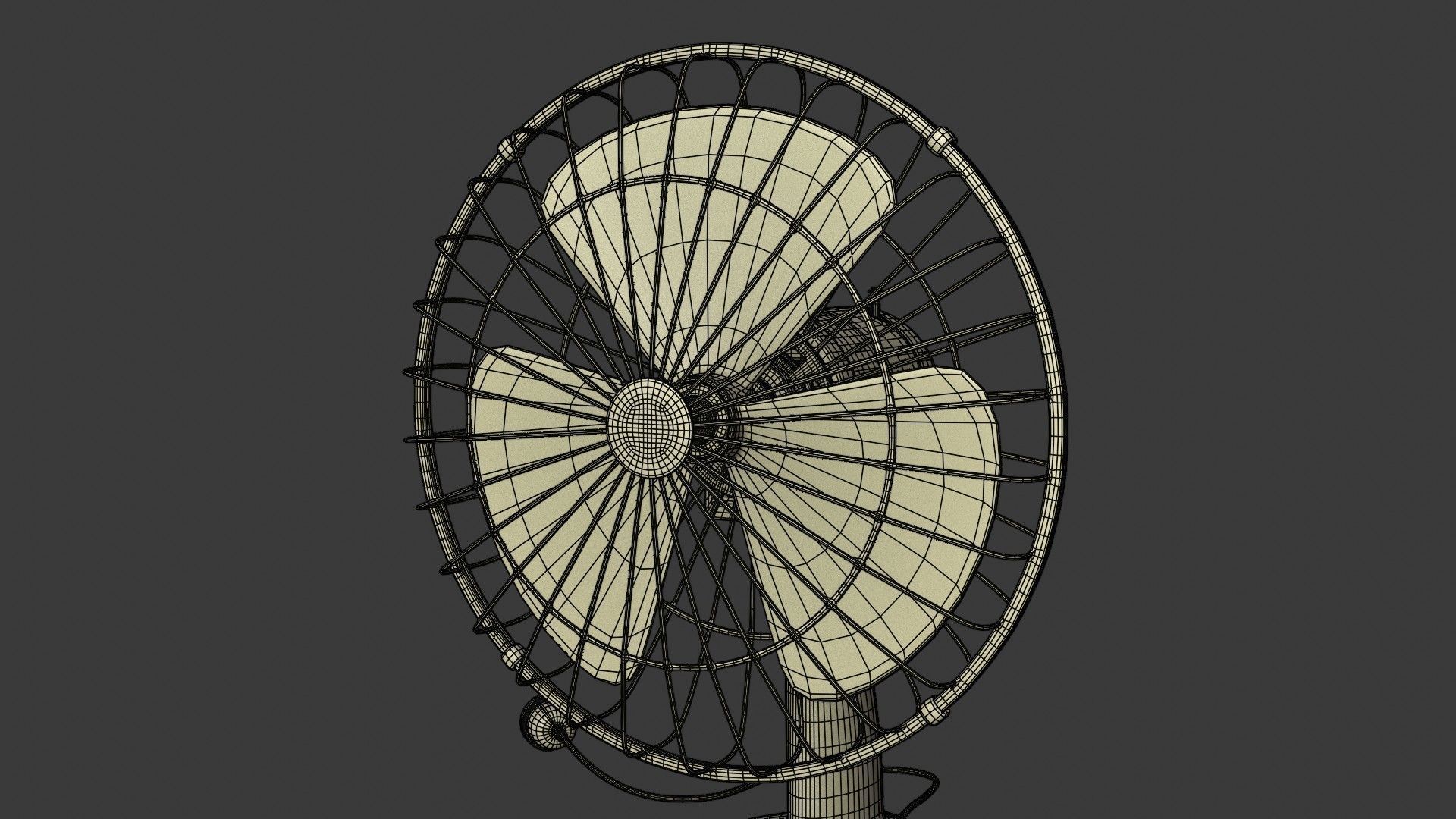 Desktop Fan 3D model_10