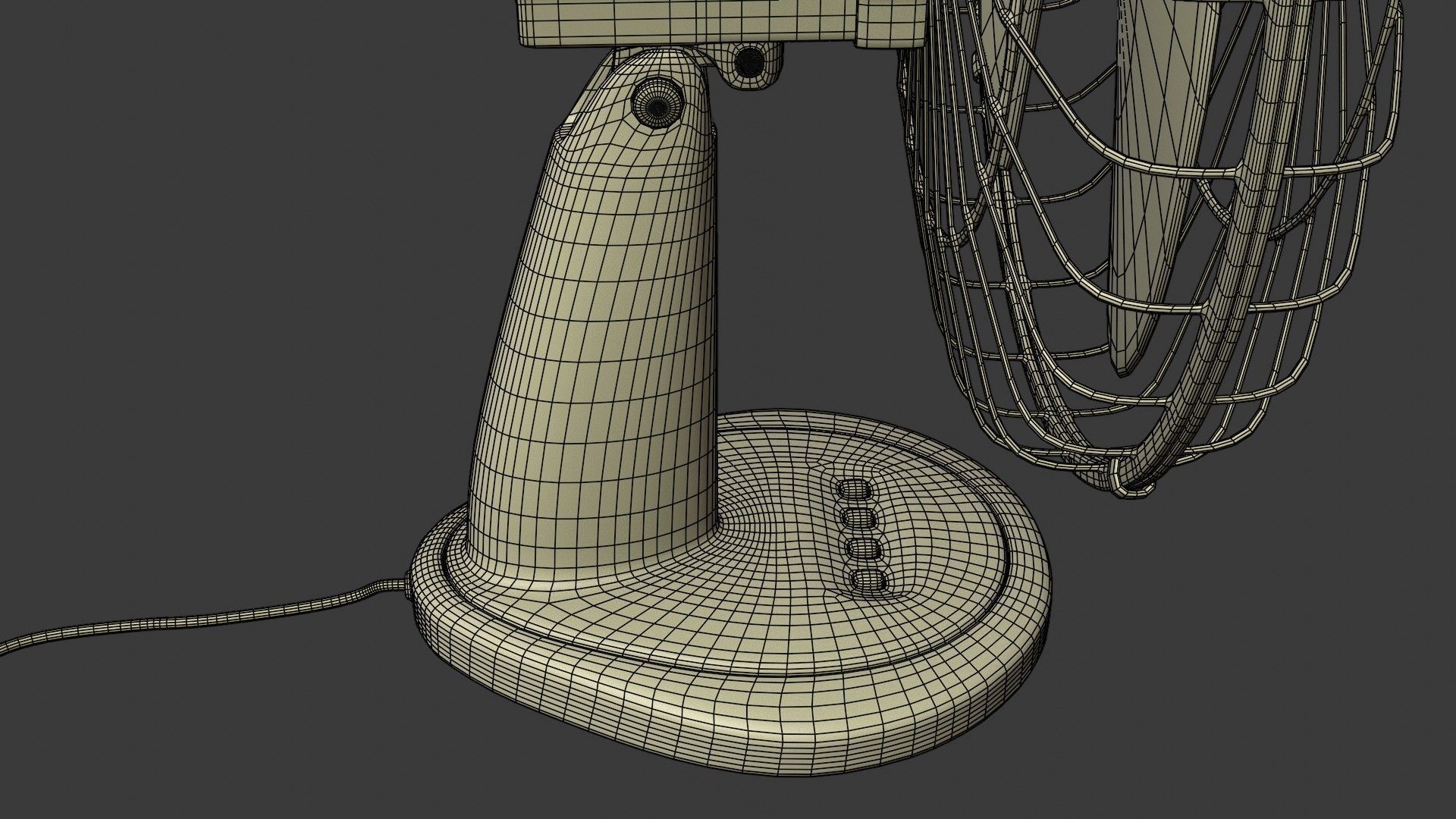 Desktop Fan 3D model_9