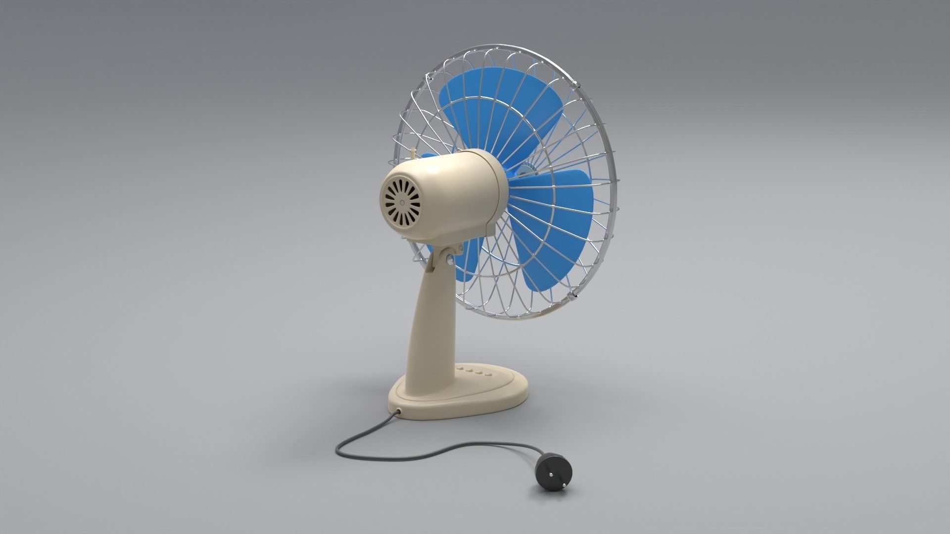 Desktop Fan 3D model_2