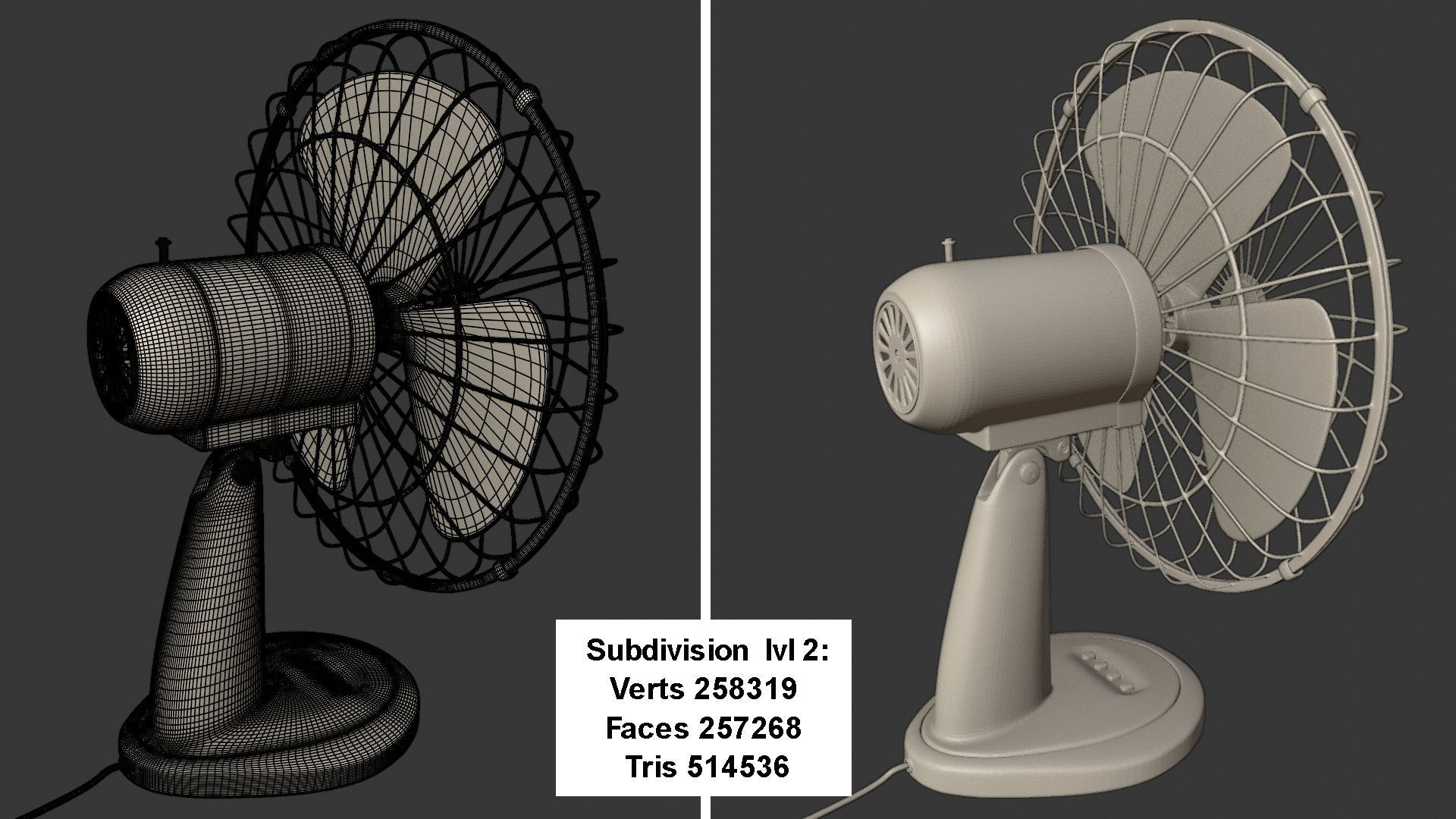 Desktop Fan 3D model_14