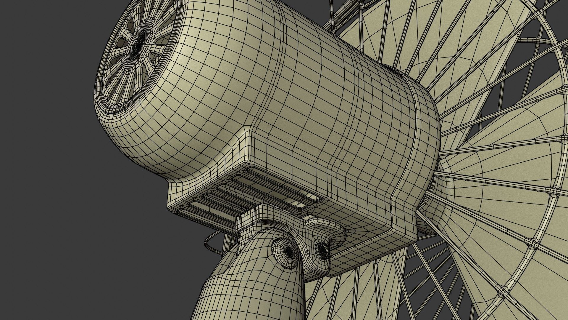 Desktop Fan 3D model_11