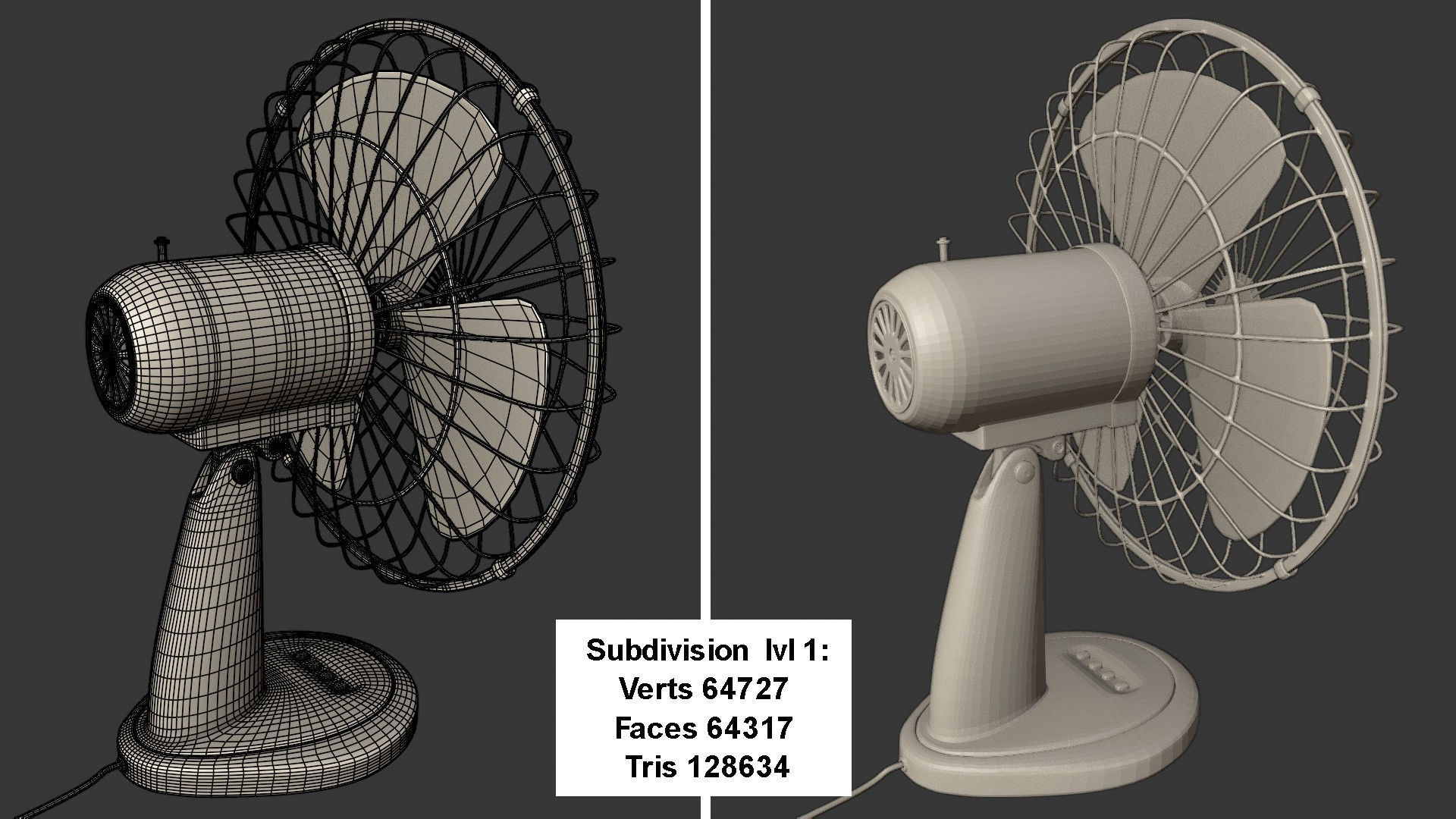 Desktop Fan 3D model_13