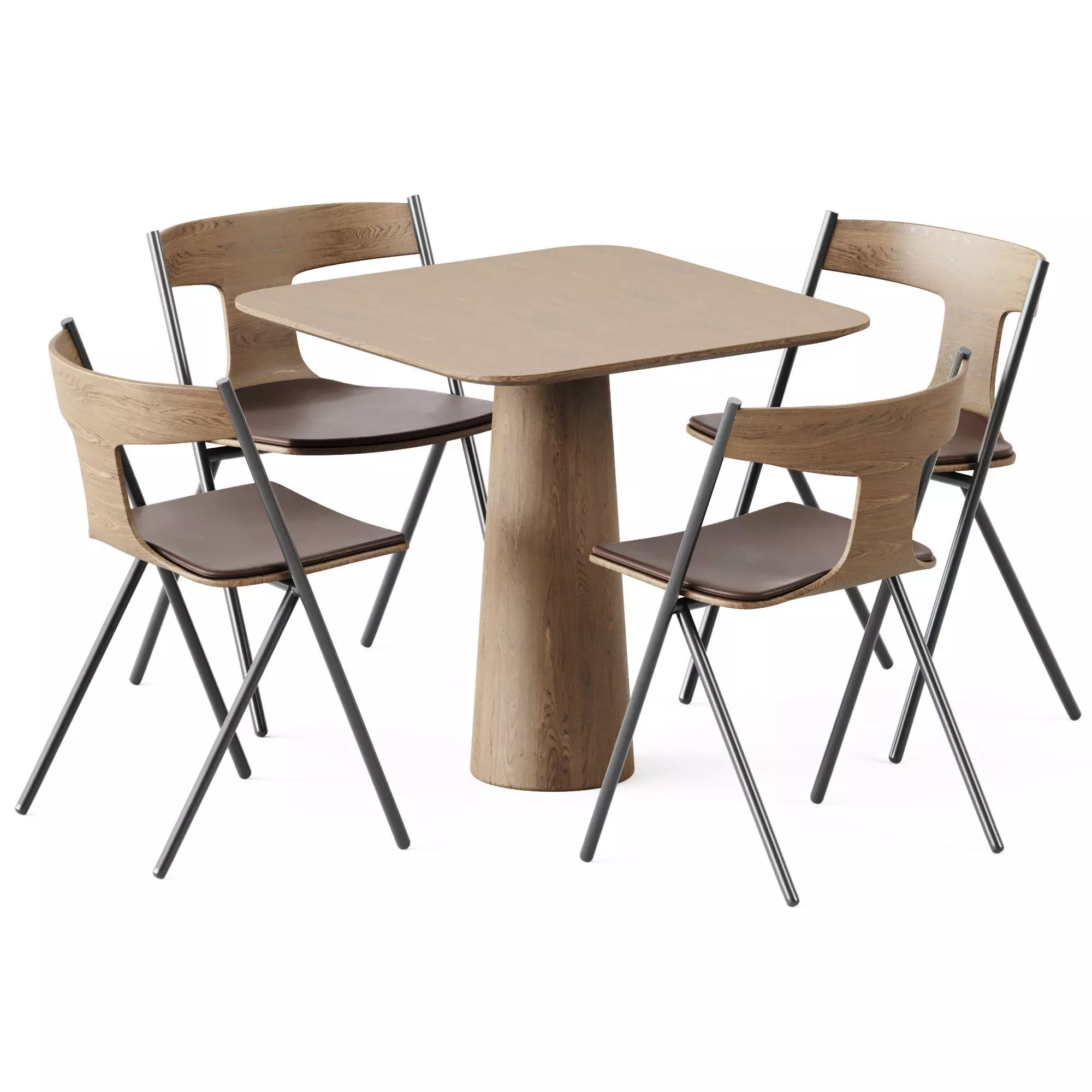 Table POV 460 S80 by Ton and Quadra Chair  3D model_0
