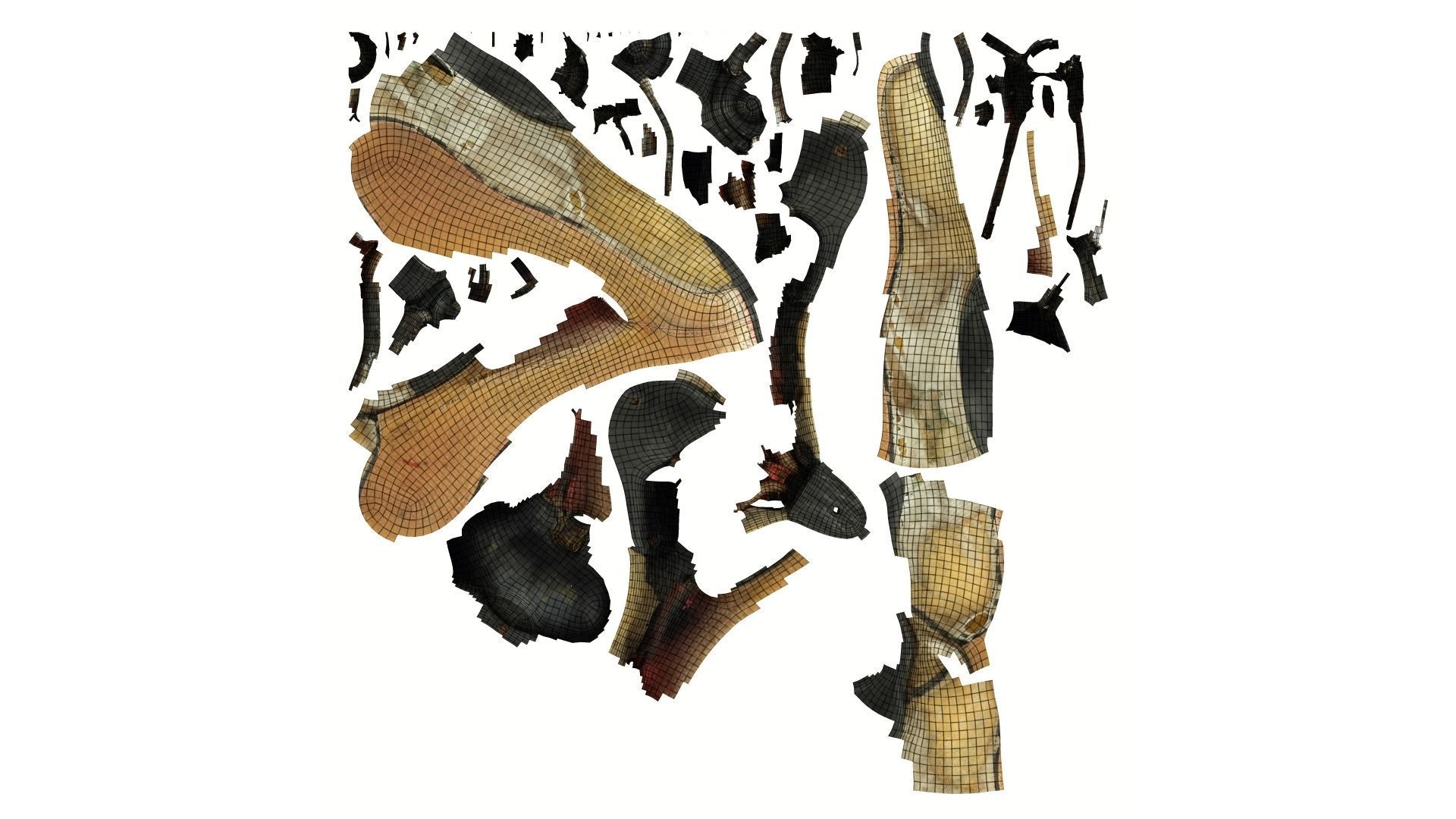 Old and Torn Bike Seat Raw Scanned 3D model_14