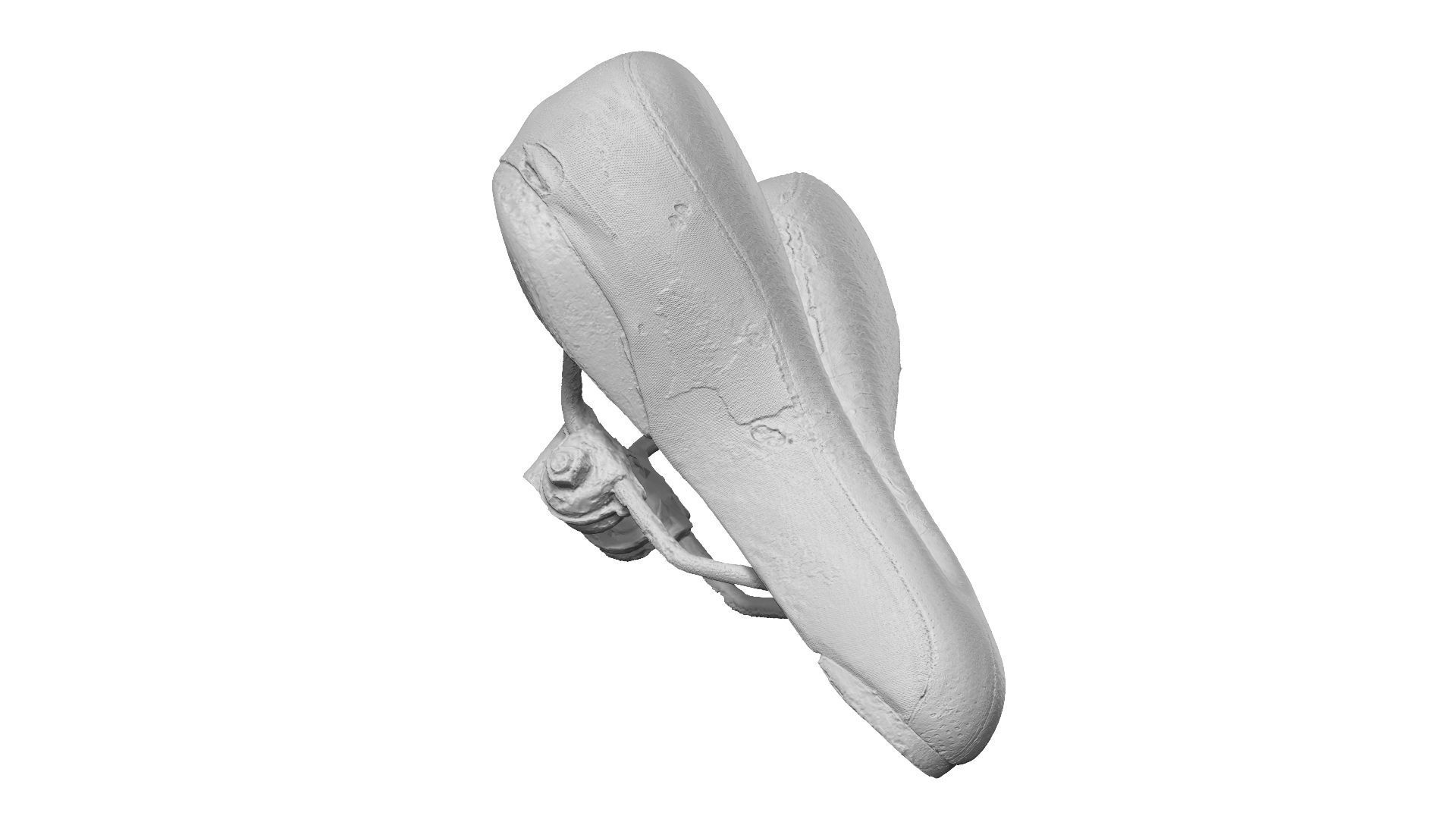 Old and Torn Bike Seat Raw Scanned 3D model_10