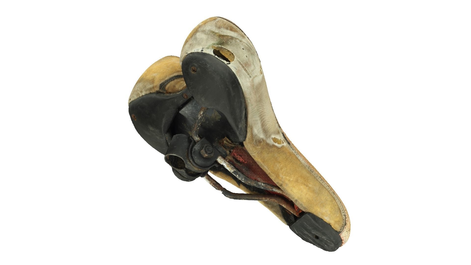 Old and Torn Bike Seat Raw Scanned 3D model_4