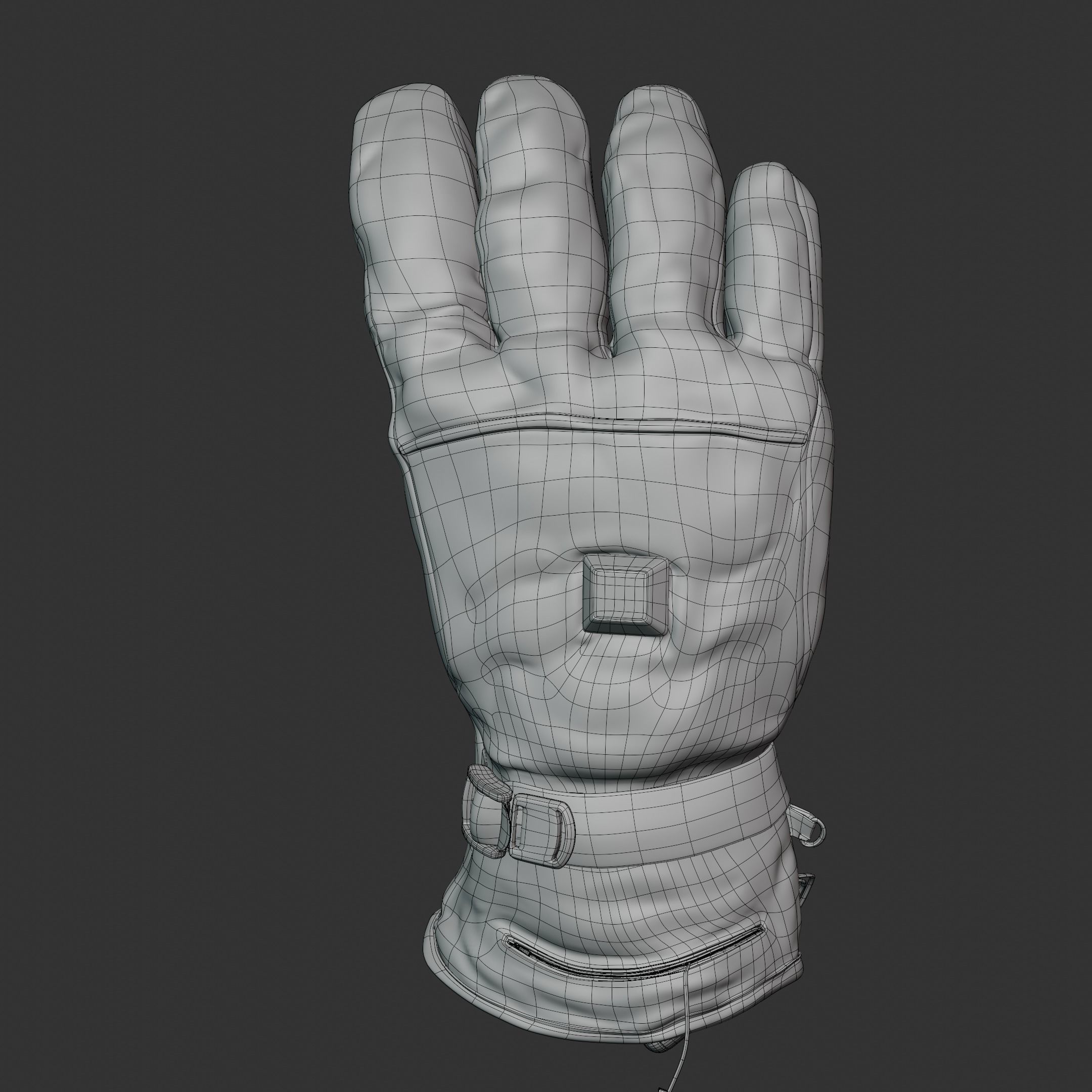 realistic glove heated gloves for motorcycles and snowmobiles Low-poly 3D model_7