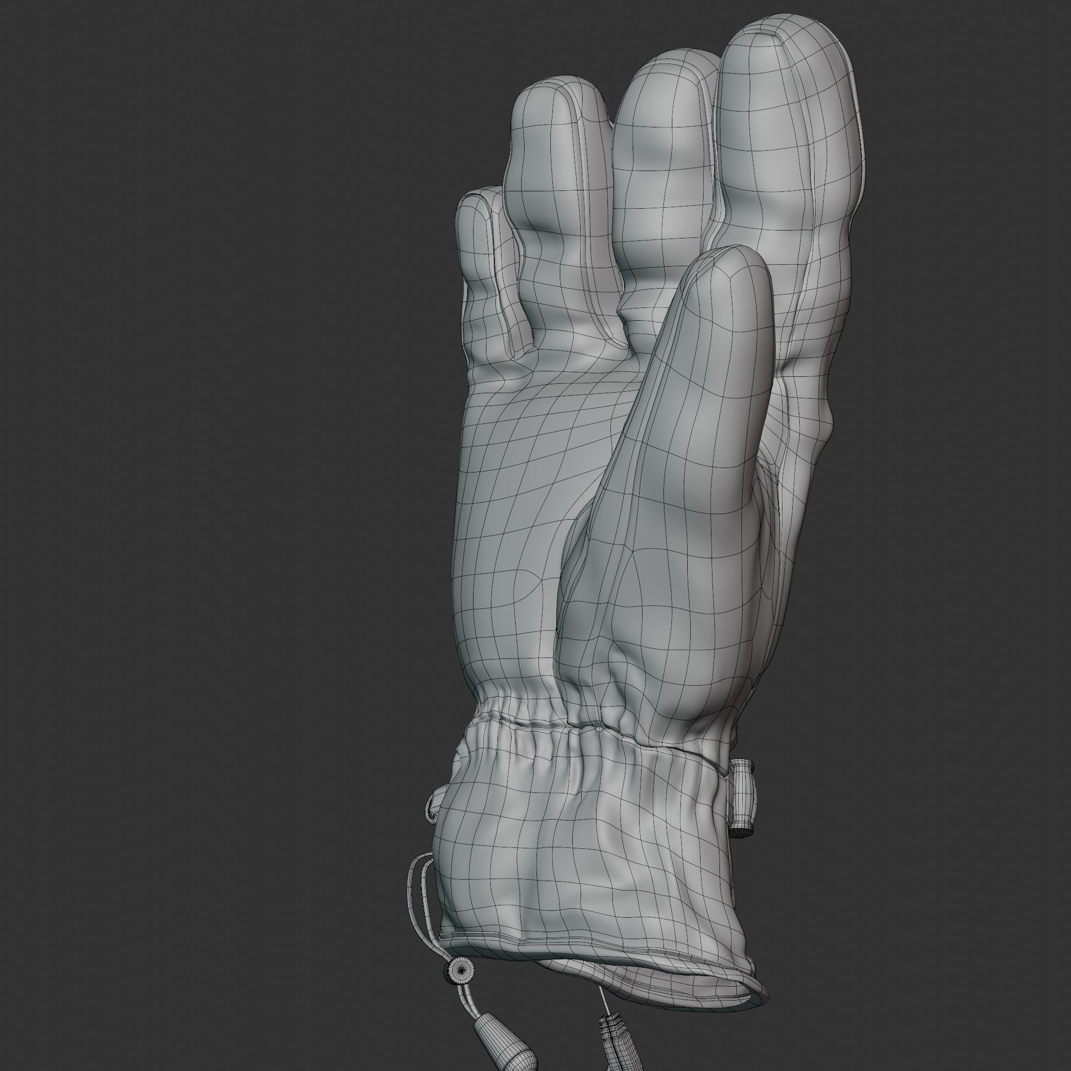 realistic glove heated gloves for motorcycles and snowmobiles Low-poly 3D model_6