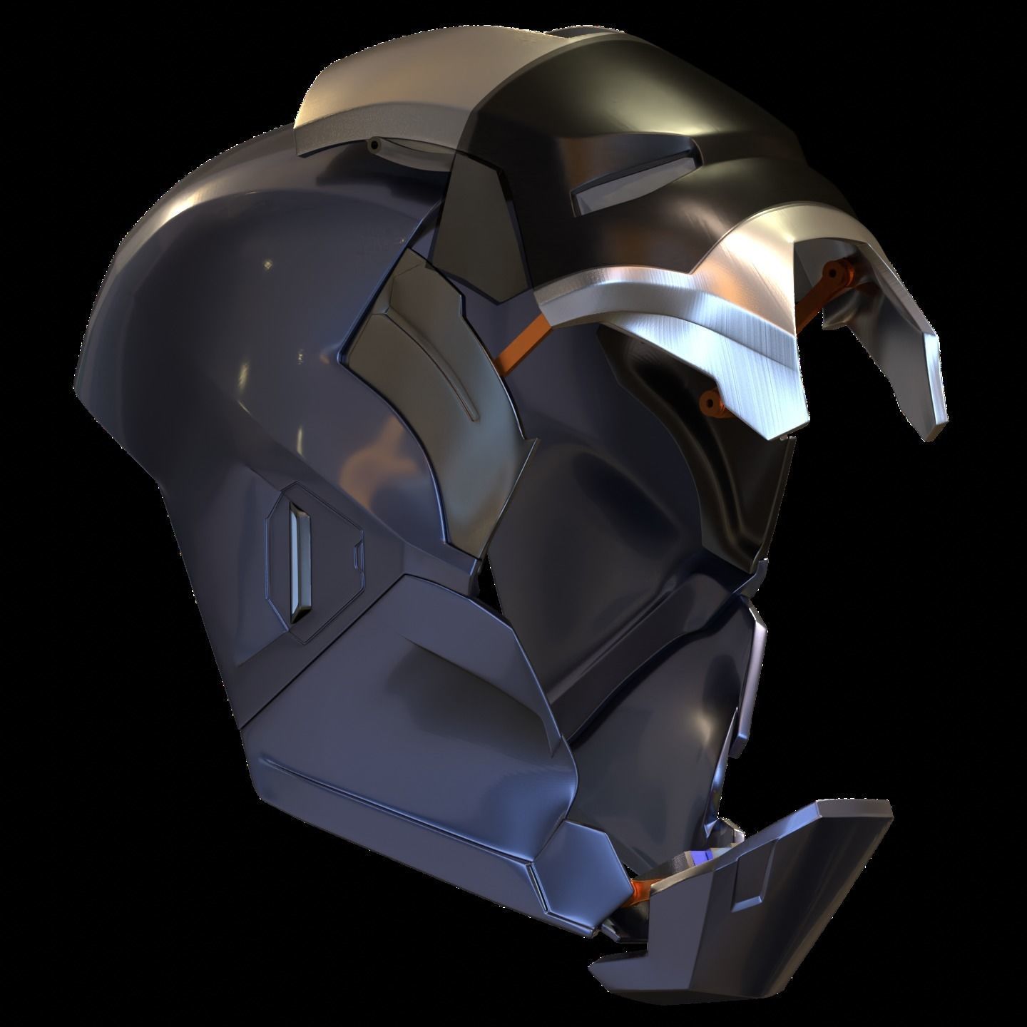 Ironman Mark 40 Shotgun Helmet 3D Print Model with Inner Detail 3D print model_4