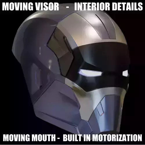 Ironman Mark 40 Shotgun Helmet 3D Print Model with Inner Detail 3D print model