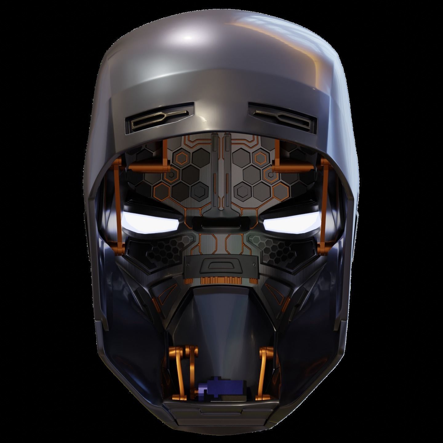 Ironman Mark 40 Shotgun Helmet 3D Print Model with Inner Detail 3D print model_8
