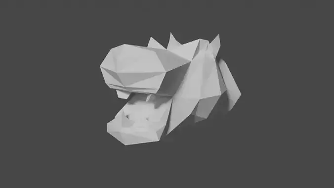 Hippo polygonal horse head