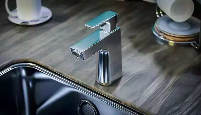 Bathroom or Kitchen Faucet Low-poly 3D model