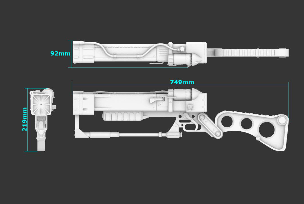 Fallout Laser Rifle 3D print model_5