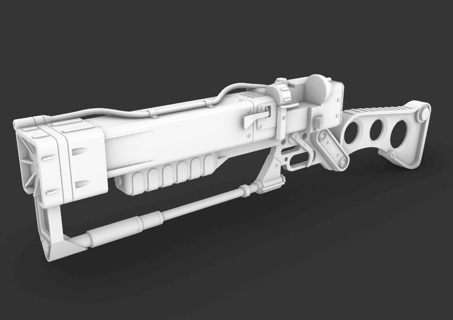 Fallout Laser Rifle 3D print model_37