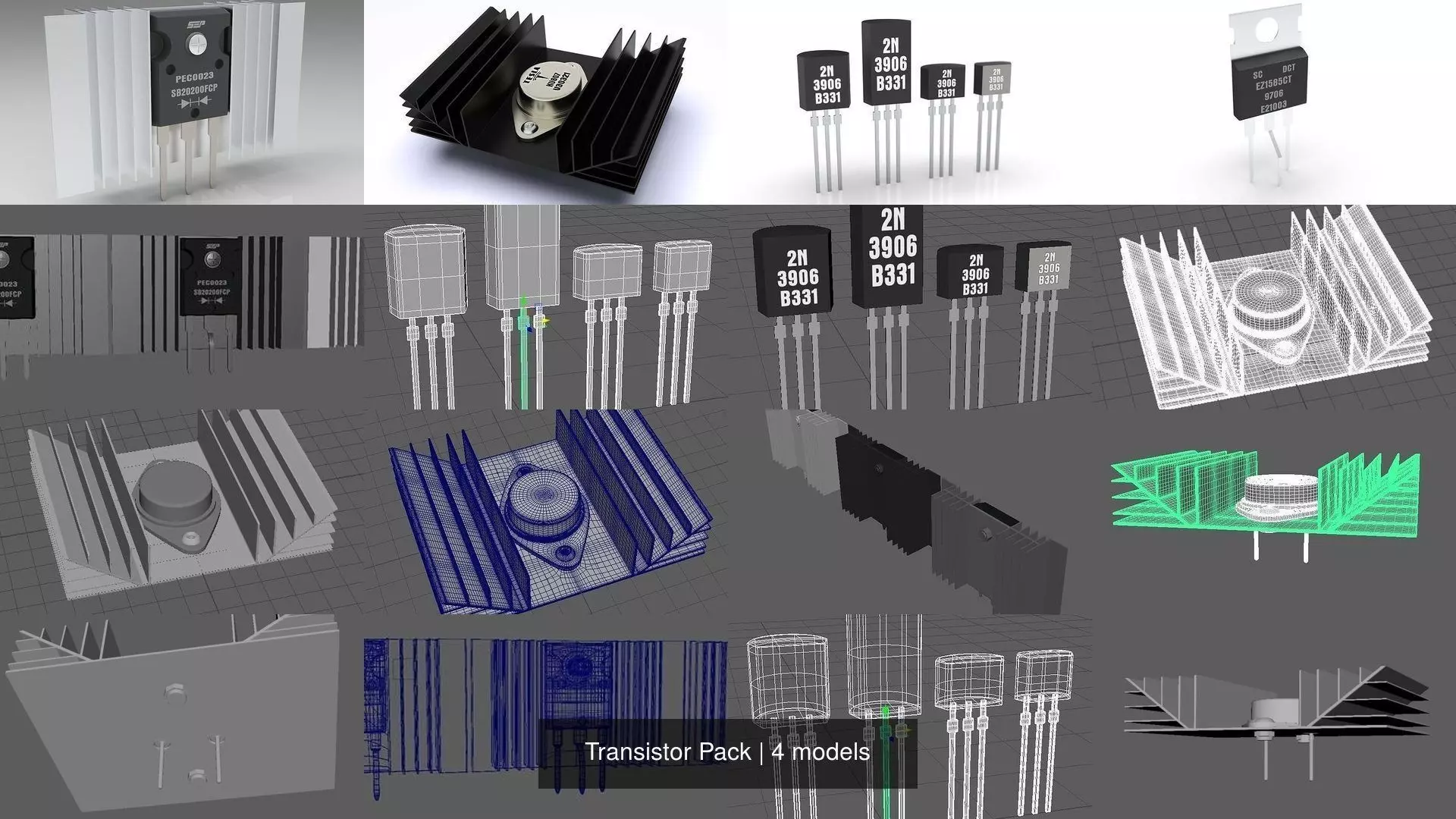 Transistor Pack 3D Model Collection_0