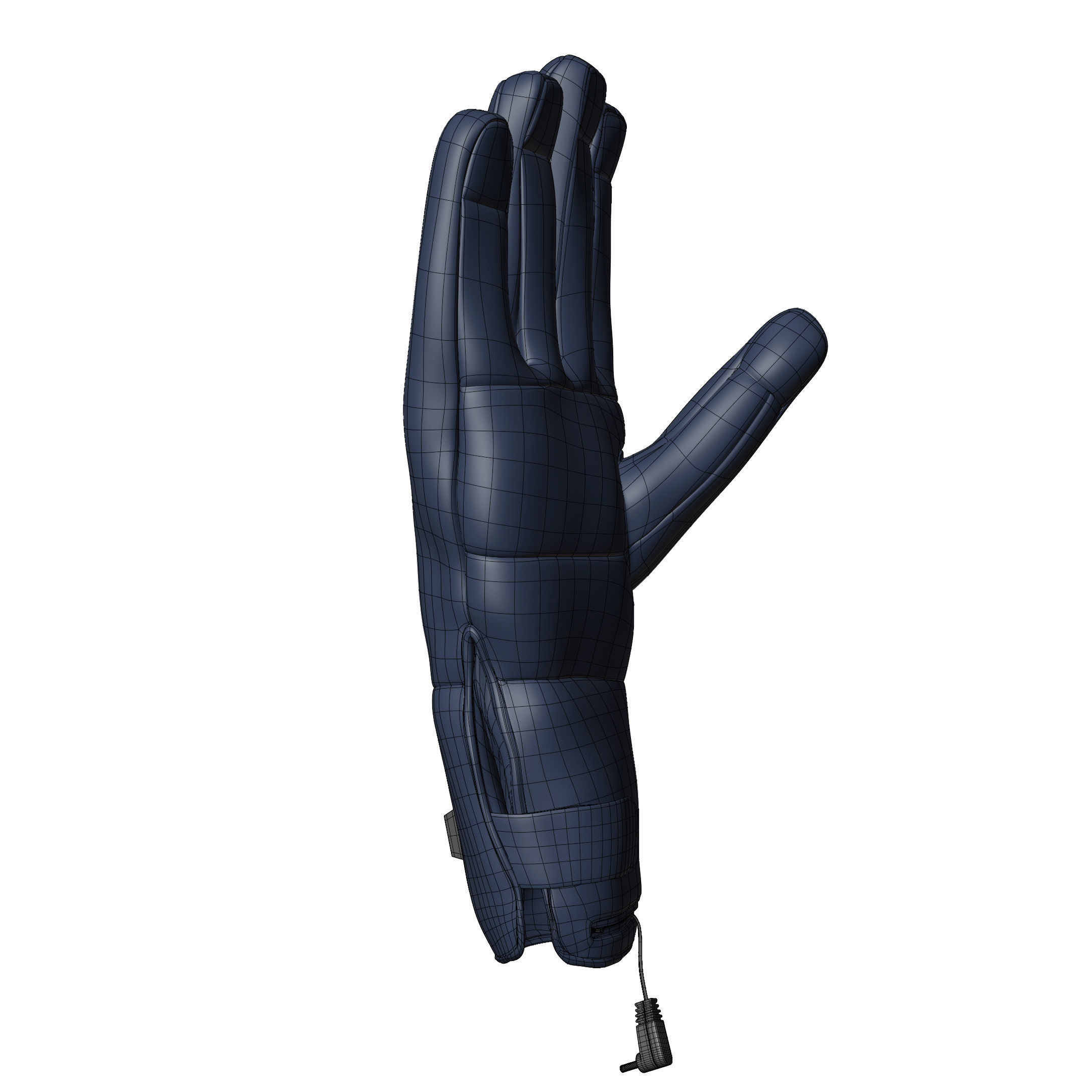 realistic glove neoprene gloves Low-poly 3D model_6