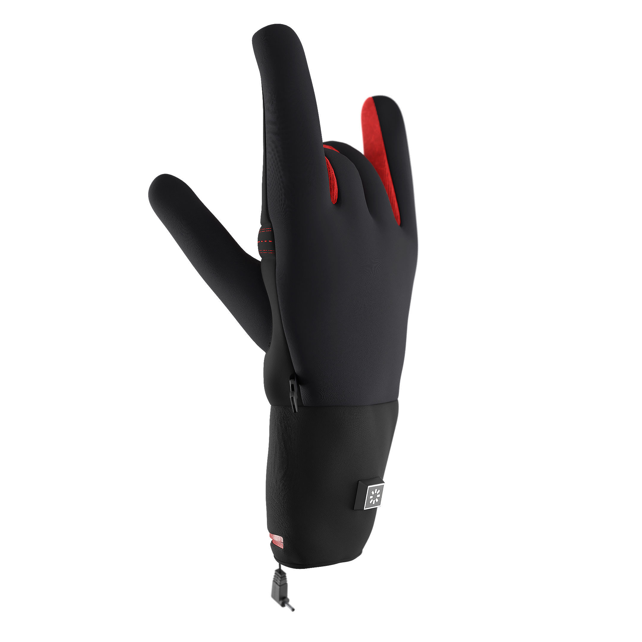 realistic glove neoprene gloves Low-poly 3D model_3