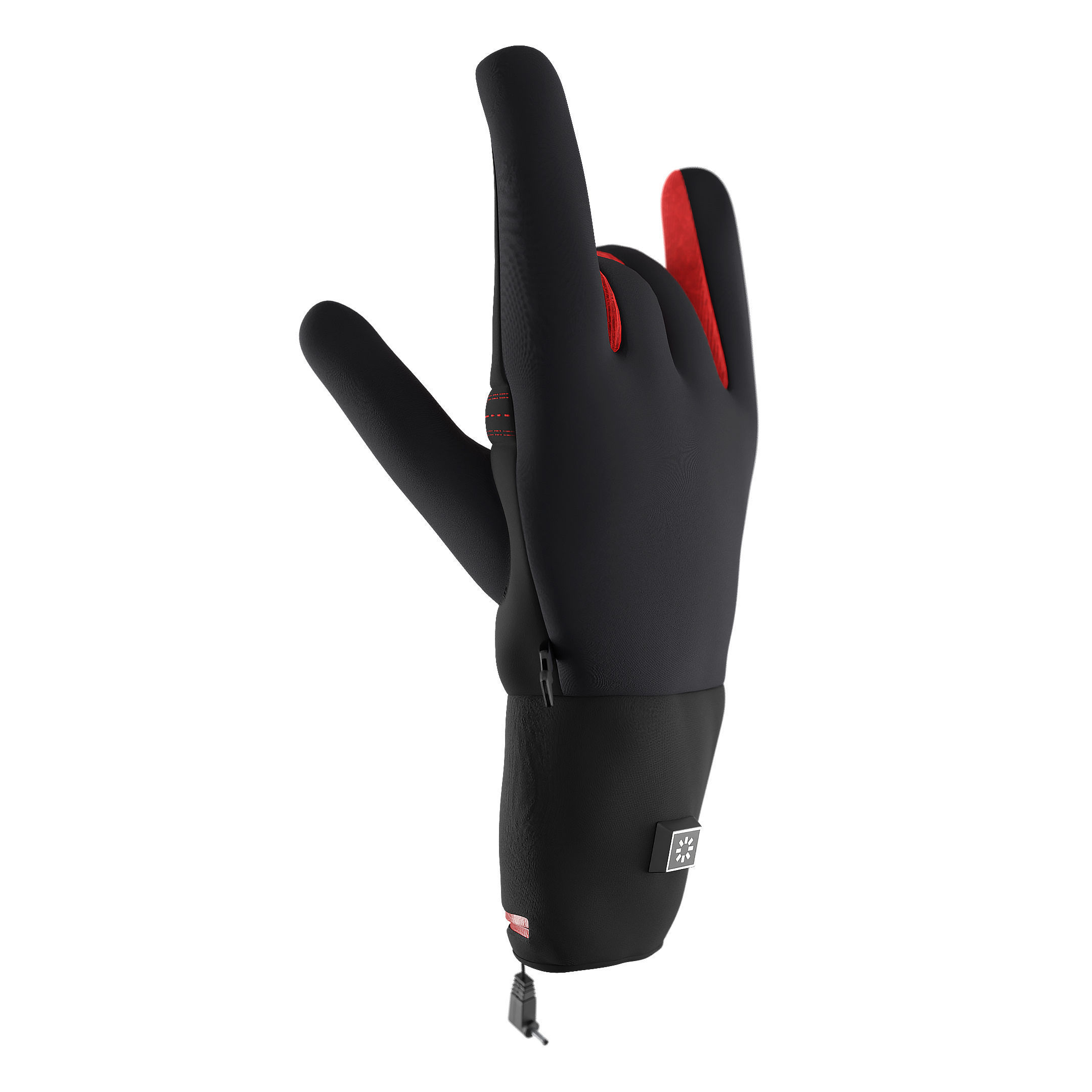 realistic glove neoprene gloves Low-poly 3D model_2