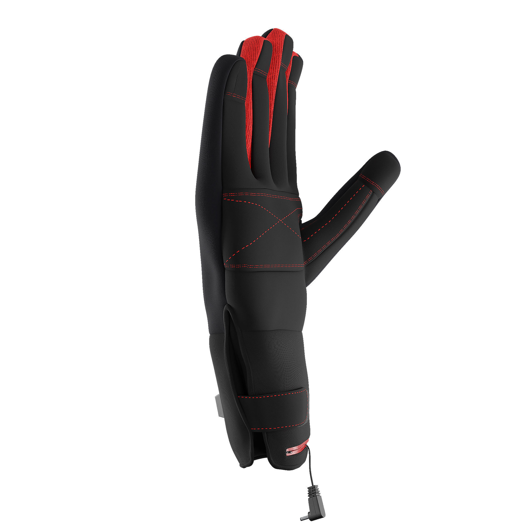 realistic glove neoprene gloves Low-poly 3D model_4