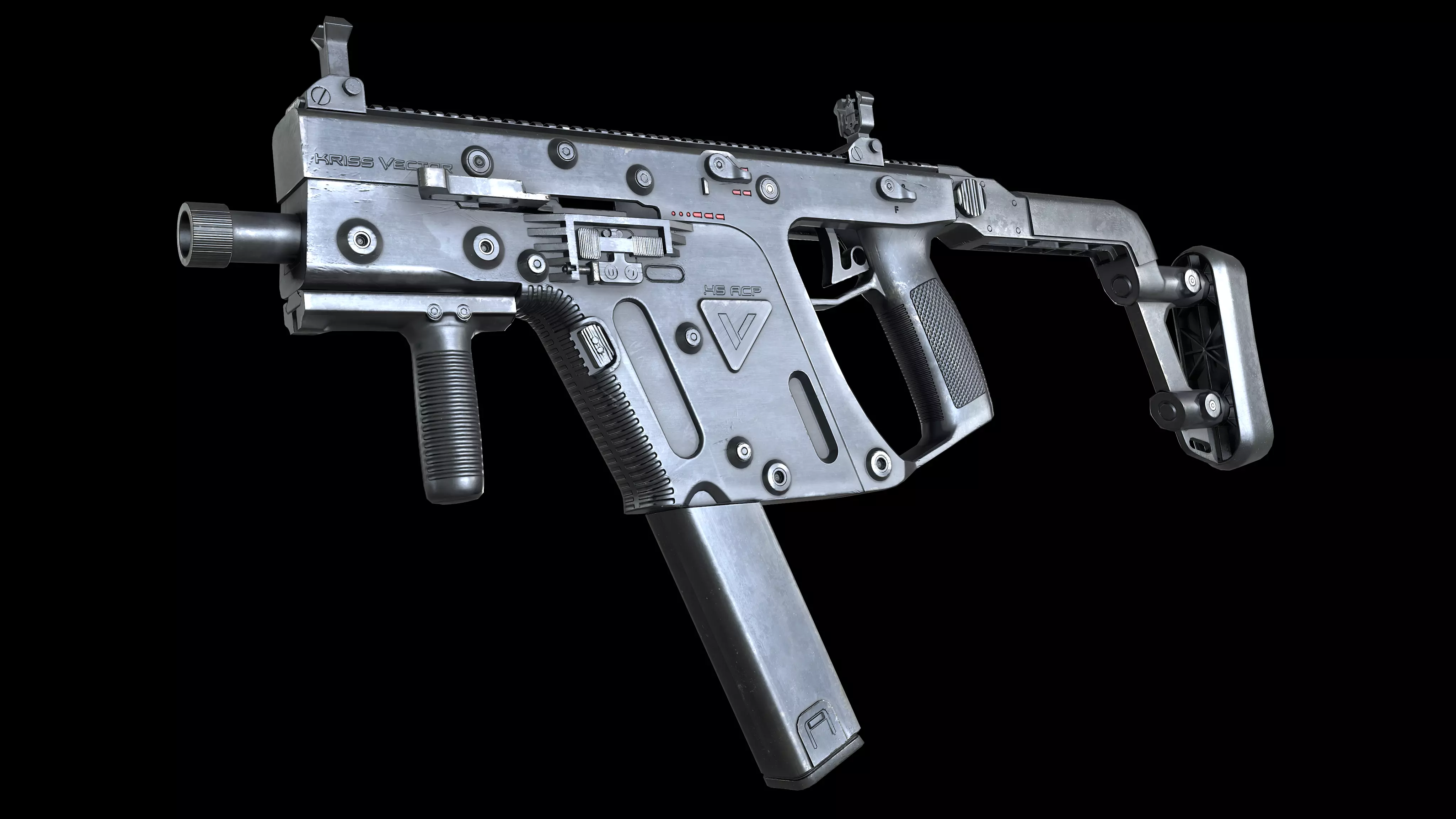 Kriss Vector SMG PBR Worn Low-poly 3D model_0