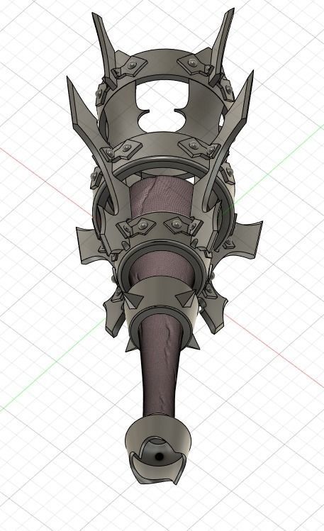 Ulzuin Torch or Fantasy Torch 3D print model_2