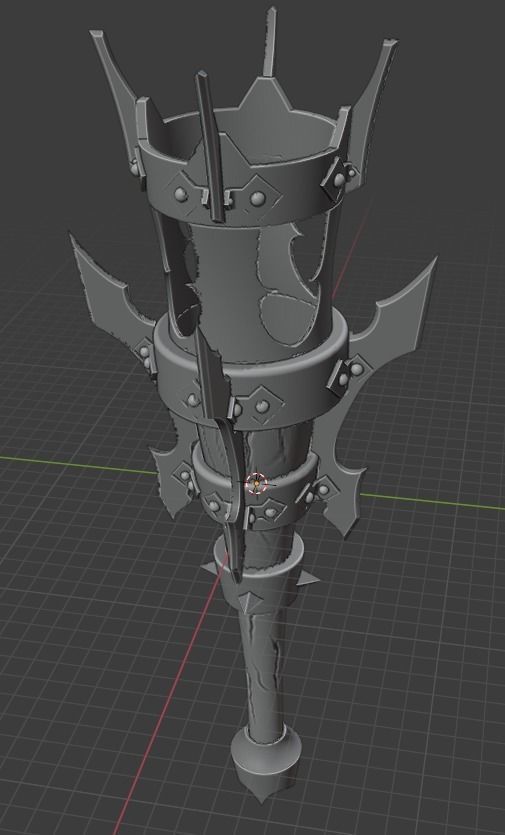 Ulzuin Torch or Fantasy Torch 3D print model_5