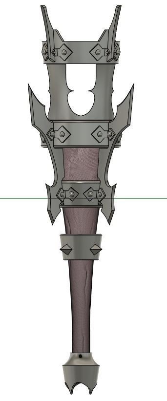 Ulzuin Torch or Fantasy Torch 3D print model_1